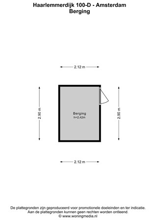 Floor plan - Haarlemmerdijk 100D, 1013 JG Amsterdam 